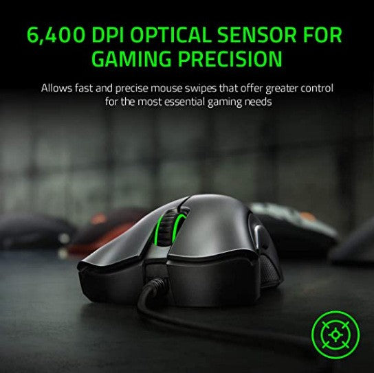 Razer Deathadder Viper Standard Edition 6400 Mouse para jogos com fio Novo espor